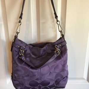 Purple coach purse